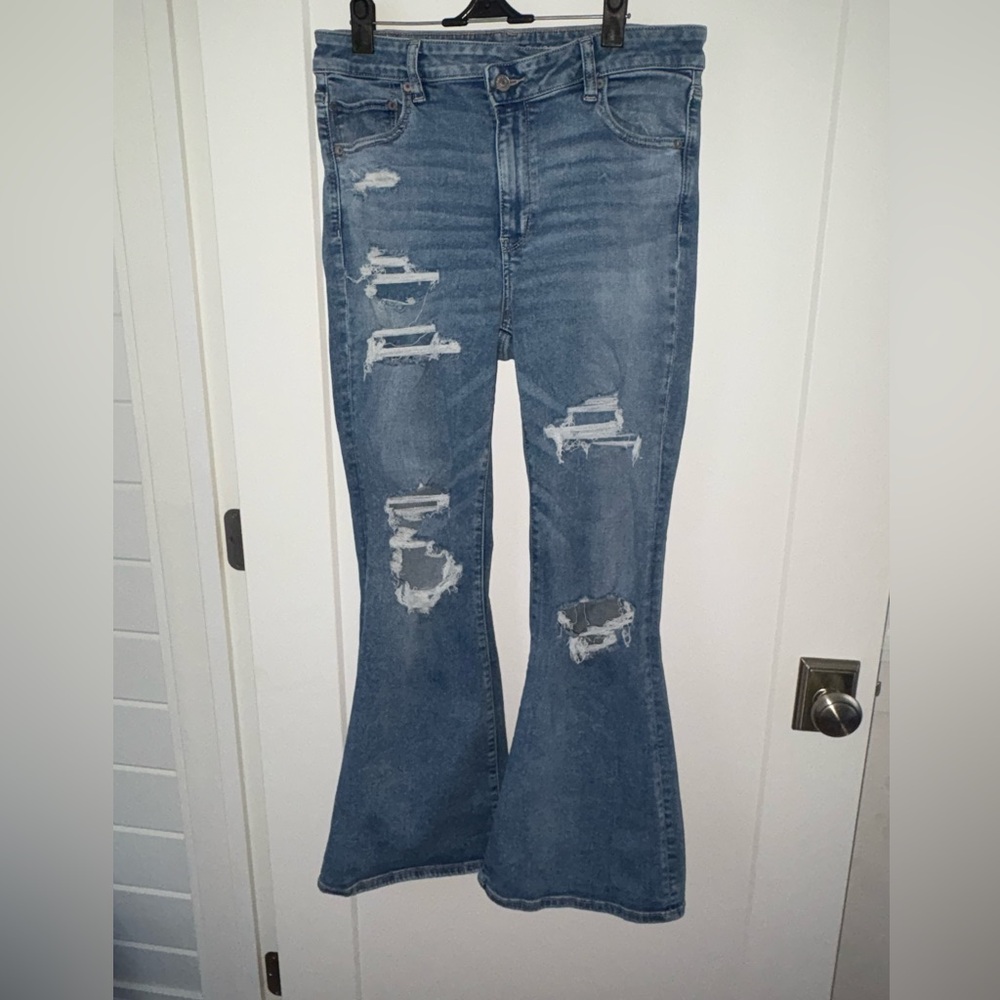 American Eagle super hi-rise flare jeans sz 14 Reg NWOT